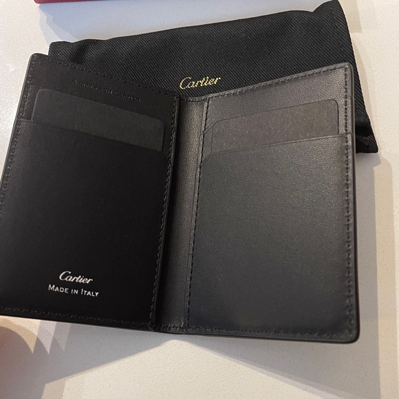 NEW in box Cartier Grey Panthere print leather wallet card holder case FULL SET - Picture 2 of 9